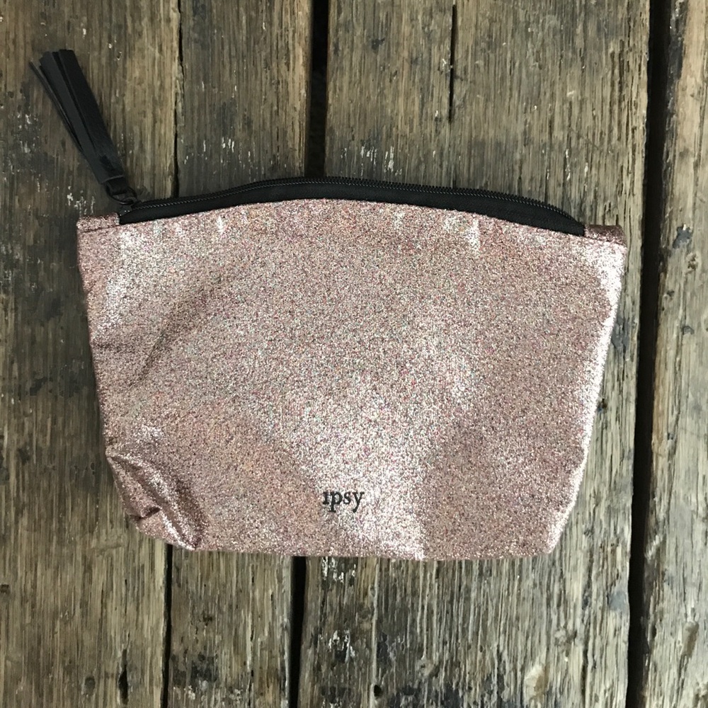 Pink glitter Ipsy bag
